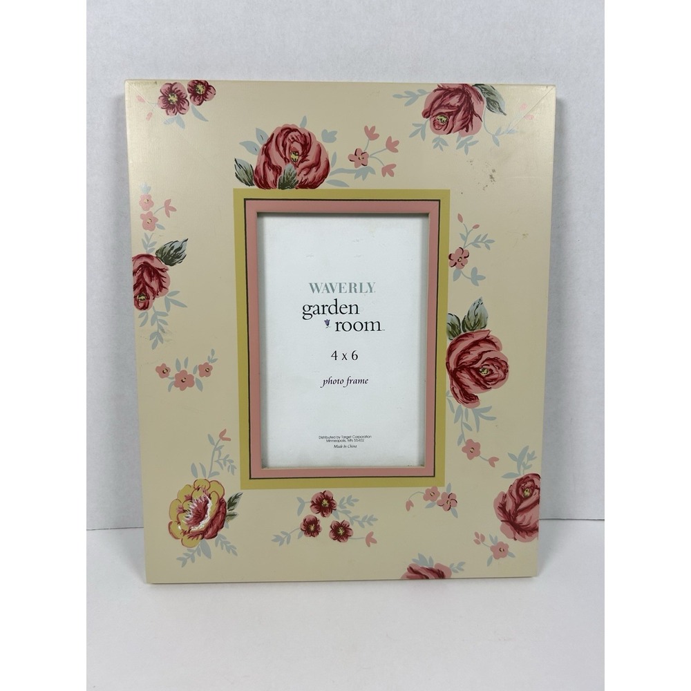Rose Floral Photo Frame 4"x6" Waverly Garden Room NEW Y2K bedroom Cottagecore